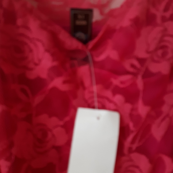 Fuschia Lace Blouse - Picture 2 of 3